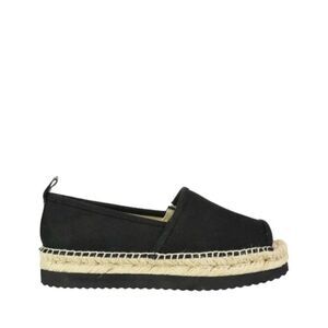 MICHAEL KORS Hastings Peep Toe Black Canvas Espadrilles 7.5